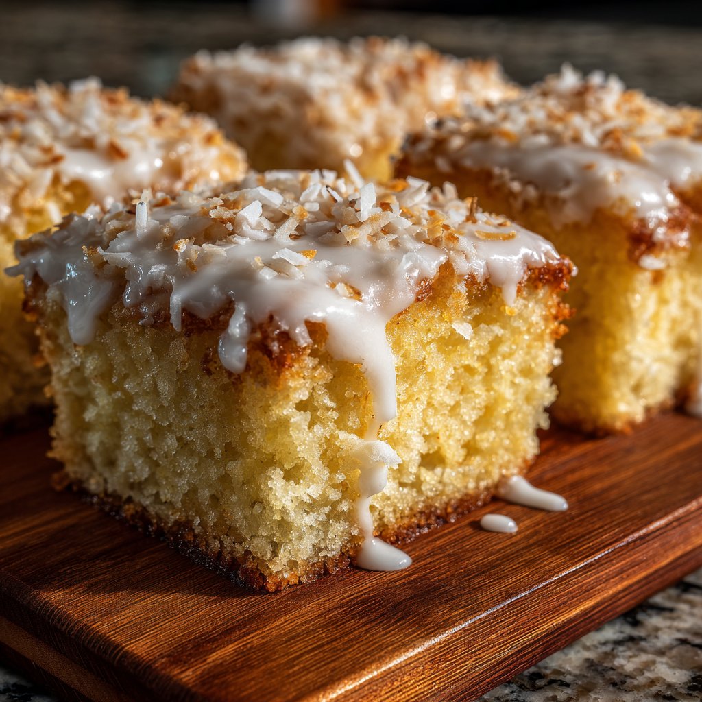 Saftiger Zitronenkuchen mit Kokos