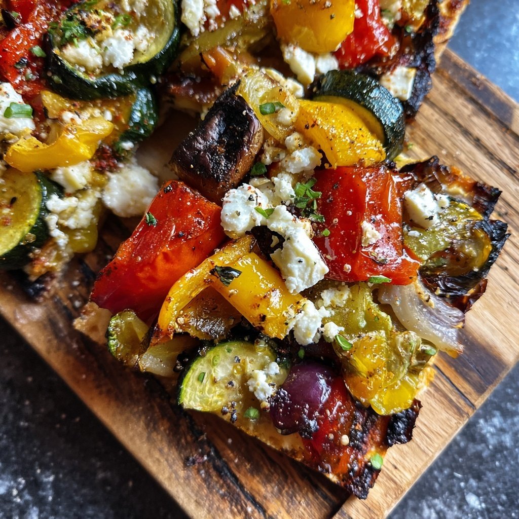 Abendessen mit Ofengemüse und Feta
