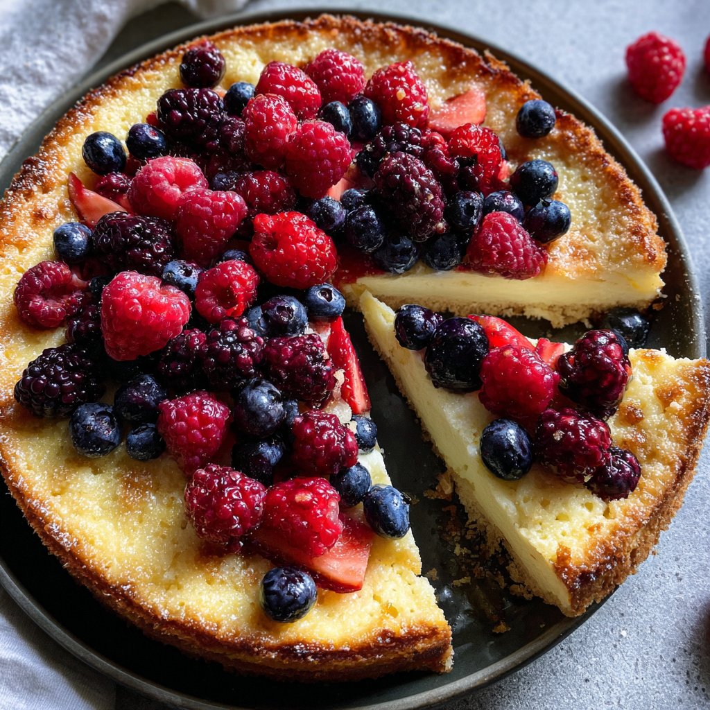 Käsekuchen mit Beeren