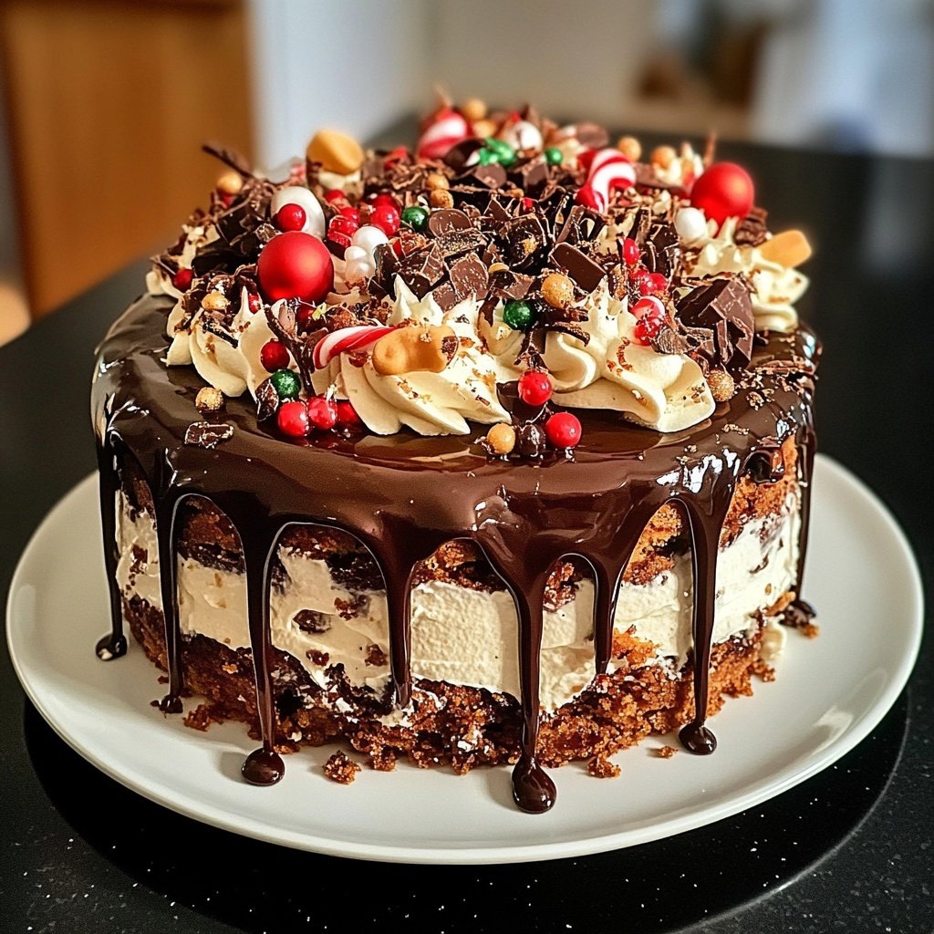 Dripcake-Weihnachtstorte