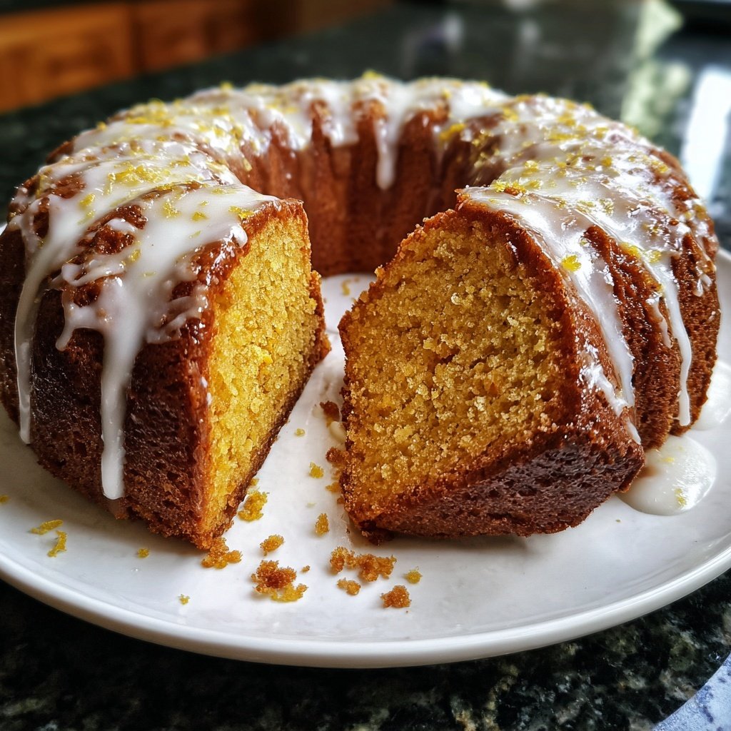 Karottenkuchen Mit Zitronen Glasur