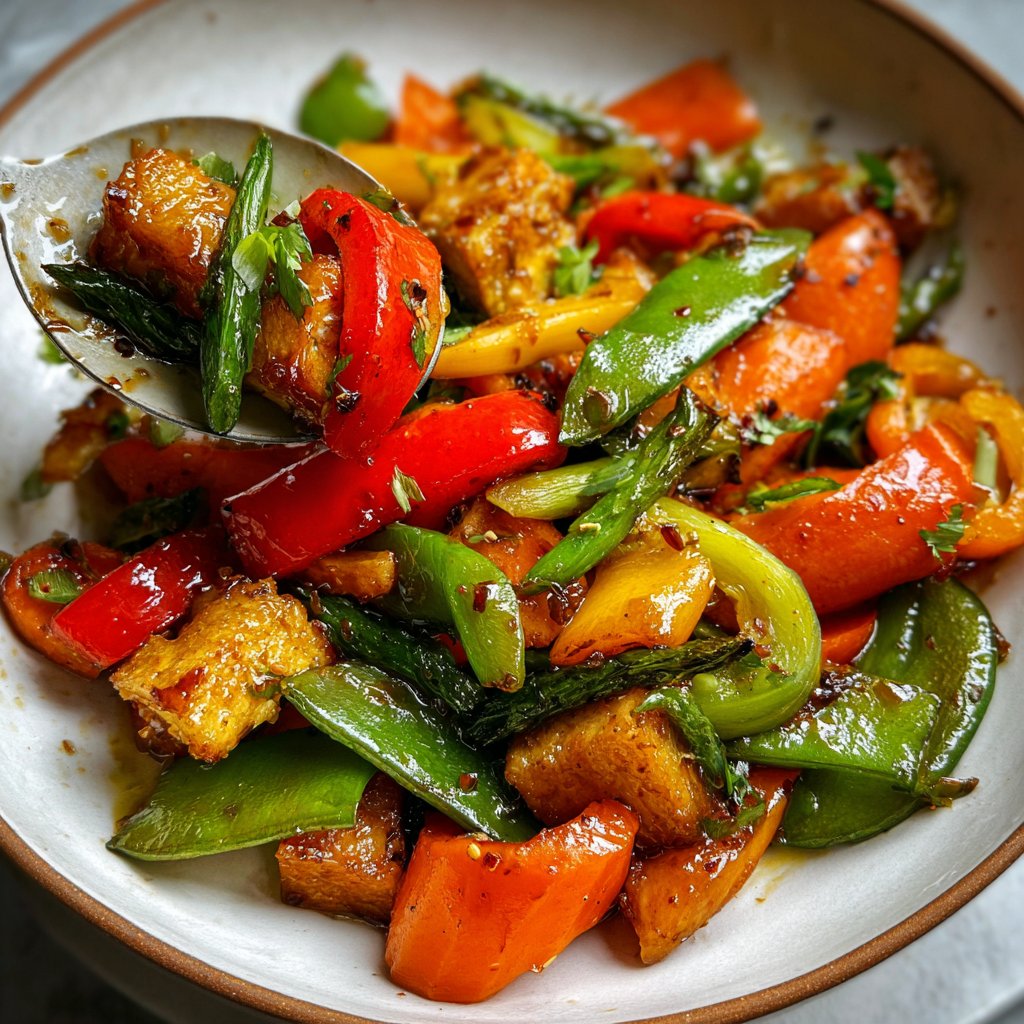 Gemüsepfanne mit Ingwer