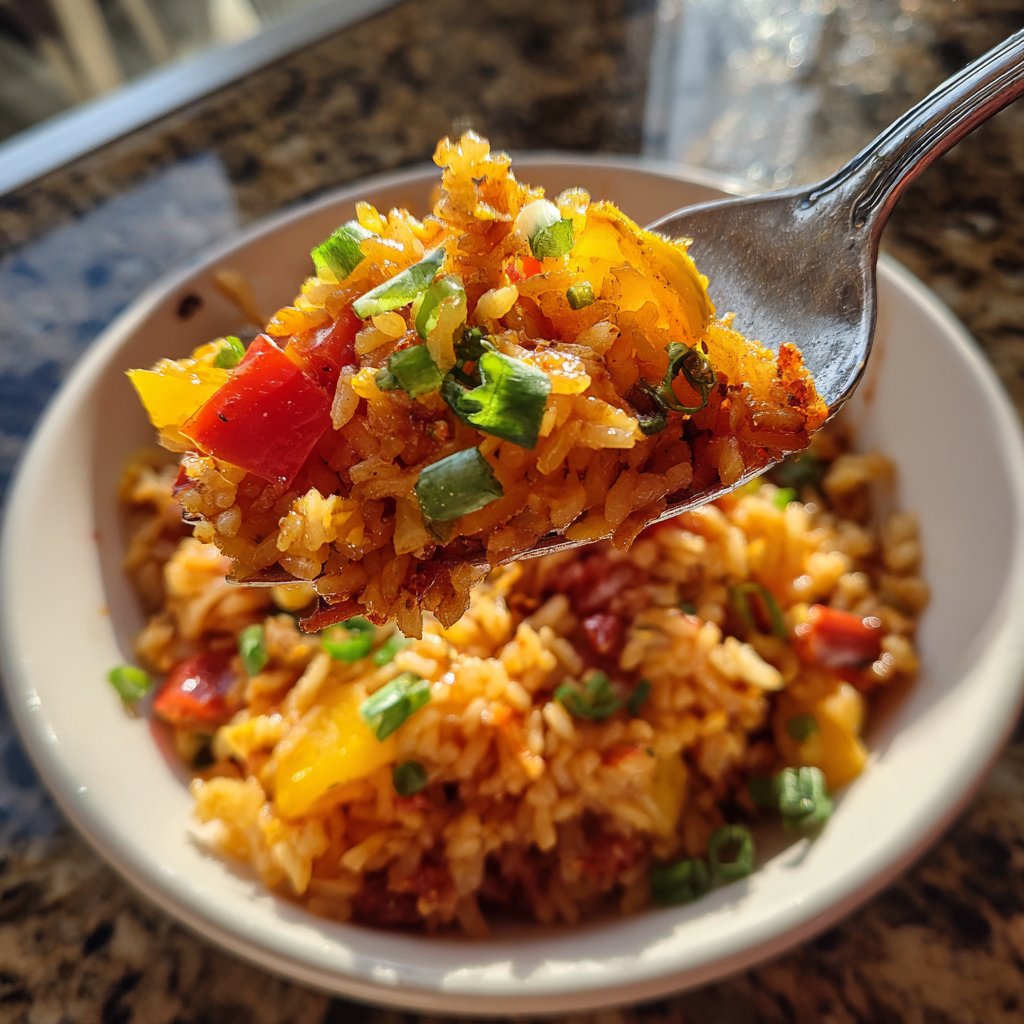 Gebratener Reis mit Paprika